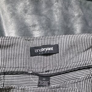 Lane Bryant Black and White Houndstooth Pants